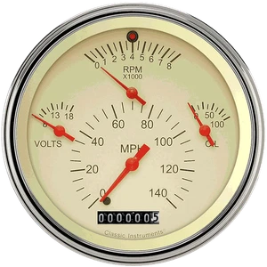 TE40TSLF Tetra Series, Tan Combination Gauge - Foto 1 di 4