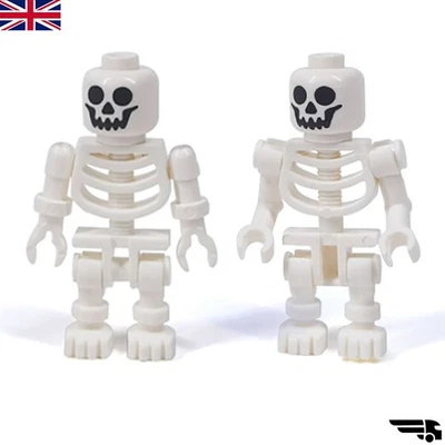 LEGO 2* Skeleton Skull Halloween Minifigures GEN047 Spooky Haunted Castle Pirate
