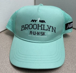 Cappello berretto regolabile New York Road Runners NYRR Brooklyn New Balance rete verde acqua - Foto 1 di 6