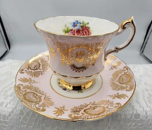 Paragon Fine Bone China  Pale Pink, Floral Design Tea  Cup and Saucer-England - Picture 1 of 5