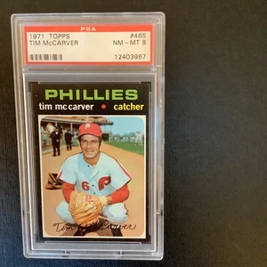 1971 Topps #465 Tim McCARVER Psa 8 Phillies  - Bild 1 von 1