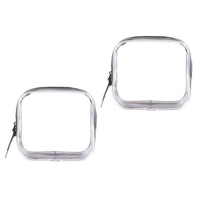  2 PCS Trousse Transparente Maquillage De Toilette Organisateur Cosmétique - Photo 1/4