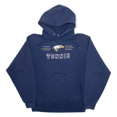 Moletom com capuz azul masculino JERZEES EUA M - Imagem 1 de 4