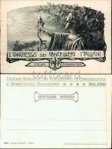 FIRENZE CITTA'-CONGRESSO CANCELLIERI ITALIANI 1908-D18-59 - Picture 1 of 1