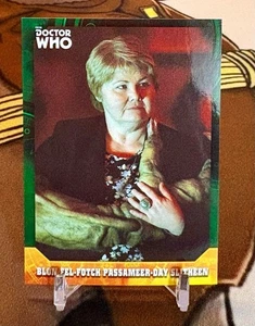 2017 Topps Doctor Who Signature Series Blon Fel-Fotch Green Parallel Card /50 - Picture 1 of 2