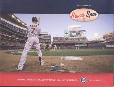 2011 Minnesota Twins Season Ticket Holders Benefit Guide Booklet/Brochure Cover