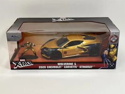 Wolverine X Men and 2020 Chevrolet Corvette Stingray 1:24 Jada 253225025 - Image 1 of 4
