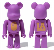 BAPE Bearbrick 100% A Bathing Ape Be@rbrick  Medicom Toy LA Lape Purp Keychain