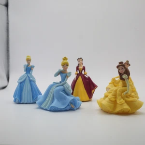 5 Disney Princess Cake Toppers (2 Cinderella and 3 Bell Princesses) - Picture 1 of 7