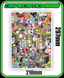 RC CAR STICKER BOMB DECAL A4 VINYL DRIFT HPI TAMIYA YOMOMO PANDORA 3RACING ABC  - Picture 1 of 4