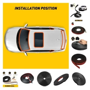 D/U/H/T Shape Seal Rubber Black Hood Door Guard Edge Trim Molding Protector B - Picture 1 of 61