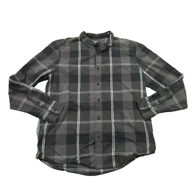 Oakley Shirt Mens Long Sleeve Button Front Outdoor Large Checks Black - Image 1 of 4