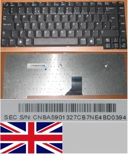CLAVIER QWERTY UK pour SAMSUNG M40 M45 R50 R55 BA59-01327C CNBA5901327CB7NE Noir - Picture 1 of 1