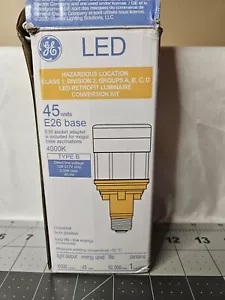 GE LED45ED17/740/HAZ LED 45 Watts E26 Base Type B Bulb E39 Socket Adapter - Picture 1 of 5
