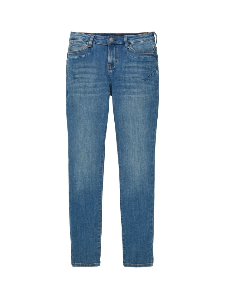 Tom Tailor Femmes Jeans TAPERED RELAXED - Relaxed Fit - Bleu Usé Mid Stone Blue - Photo 1/1