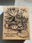 Psx Water Lilies Botanical Flowers K1438 Rubber Stamp