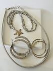 Job-lot Silver Coloured Costume Jewellery Earrings, Necklaces Uk
