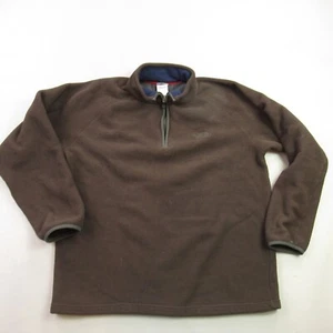 North Face Sweater Mens Large Long Sleeve 1/4 Zip Casual Lightweight Brown - Picture 1 of 10