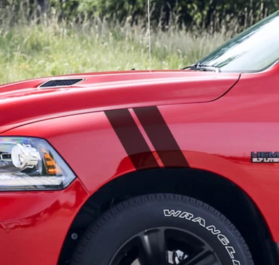 Rayas de vinilo con marca de hachís para Dodge Ram 1500 calcomanía raya x2 gráficos de carreras rally Foto 1 de 3
