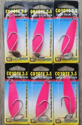 Lote de (6) cucharas de arrastre de salmón Luhr Jensen Coyote 3,5 Foto 1 de 4
