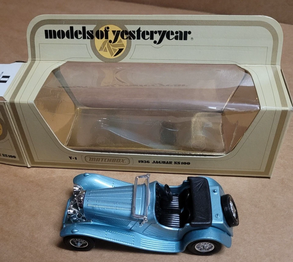 MATCHBOX Models of Yesteryear No. Y-1 1936 Jaguar SS 100 mit OVP - Bild 1 von 1