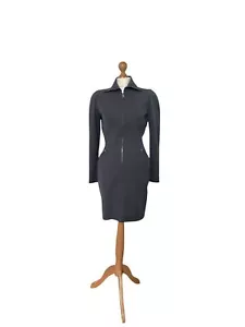 Thierry Mugler Vintage Sculptural Grey Kleid Gr. 38 passt S - Bild 1 von 7