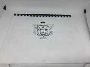 Zenith Watches Price List 2011 Manual Catalog - Picture 1 of 1
