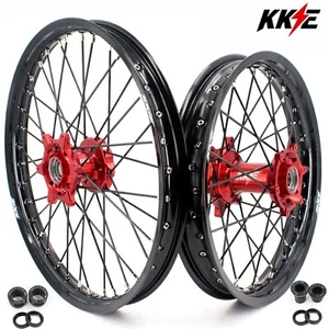 KKE 21/18 Dirt Bike Wheels for Beta RR 2T 4T 250 350 450 2013-2024 Black Spokes - Picture 1 of 13