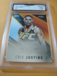 CRIS CYBORG JUSTINO FEATHERWEIGHT 2017 TOPPS FIRE UFC # CJ GRADED 10  L@@@K - Bild 1 von 2