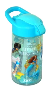 LITTLE MERMAID Zak!® No Leak Drink Water Bottle Blue BPA-Free Plastic 16 oz. NEW - Picture 1 of 2