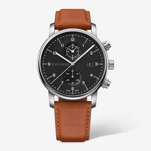 Wenger Schweizer Armee 01.1743.121 Urban Classic schwarzes Zifferblatt Chronograph Uhr 42mm - Bild 1 von 5