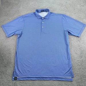 Turtleson Poloshirt Herren XXL 2XL Blau Geometrisch Golf Performance Stretch - Bild 1 von 7