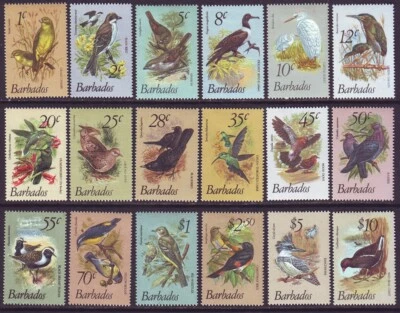 巴巴多斯 1976 SC 387-802 MH 套装鸟 — 第 1/3 张图片