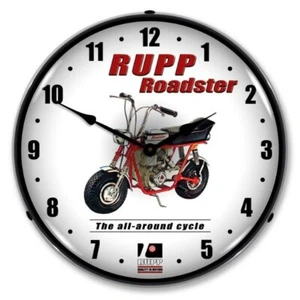 Retro Style Rupp Roadster Mini Bike Spielzimmer Männerhöhle LED beleuchtete Wanduhr - Bild 1 von 4