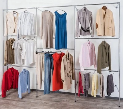 250 cm hoch Kleiderständer Wandregal Kleiderkammer Keiderstange Garderobe W.04 - Bild 1 von 4