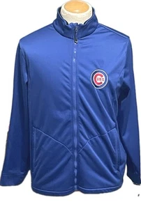 Antigua Mens Jacket Coat MLB Chicago Cubs MLB Blue Full Zip Size Large Blue - Picture 1 of 9