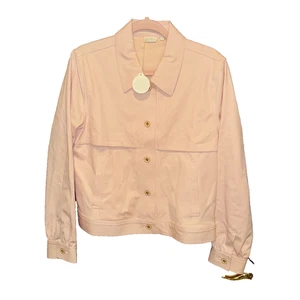 NWT Spartina 449 pastel pink Jacket Buttonfront Size Large cotton/ spandex - Picture 1 of 5