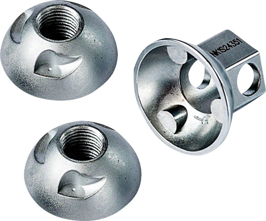 Pinhead M10 Solid Axle Locking Nuts Anti Theft Keyed Bicycle Axle Nuts - Image 1 of 1