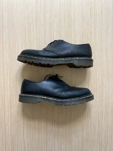Oxfords Dr Martens 1461 de colección talla 11 cuero negro hechos en Inglaterra grunge usados - Imagen 1 de 20