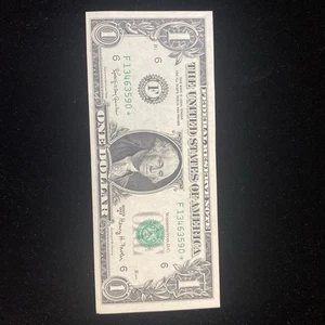1963 A STAR NOTE $1 DOLLAR BILL ( ATLANTA F ) UNCIRCULATED Crisp - Picture 1 of 4
