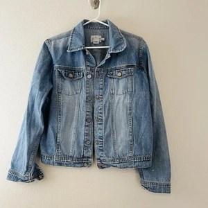 Giacca jeans Calvin Klein vintage denim donna taglia large made in USA invecchiata - Foto 1 di 10