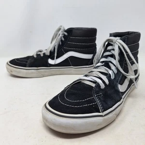 Vans Off The Wall Sk8 Hi schwarz weiß gestreift hohe Skate-Sneaker Größe 9 - Bild 1 von 9
