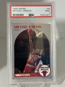 1990 NBA Hoops Michael Jordan #65 Chicago Bulls PSA 9  SHIPS SAME DAY - Picture 1 of 6
