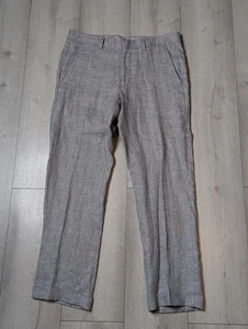 Baird McNutt Leinenhose Herren Größe 32x30 Etikett grau Murano Alex schmale Passform (33x28) - Bild 1 von 12