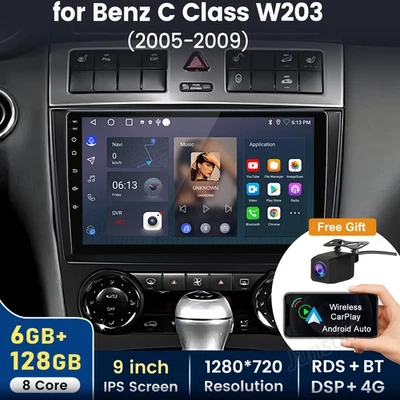 Камера Android 6 + 128 ГБ для Mercedes Benz C-класса W203 автомобильное стерео радио Carplay - Изображение 1 из 4
