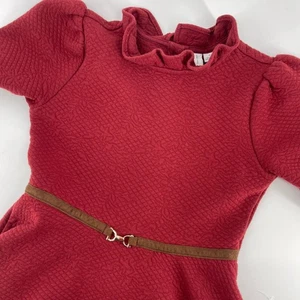 Janie and Jack Kinder Steppkleid Rüschen Ausschnitt Gürtel Kurzarm Größe 10 - Bild 1 von 6