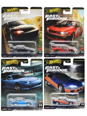 Hot Wheels (4 items)Fast & Furious CIVIC, LANCER, 180SX, SILVIA - Image 1 of 4