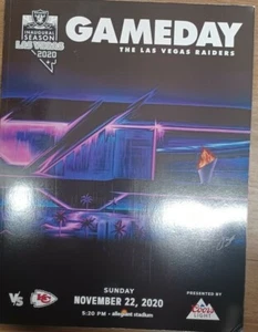 GAMEDAY magazine Raiders vs Chiefs 11/22/2020  inaugural season - Picture 1 of 1