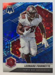 2021 Panini Mosaic No Huddle Mosaic Blue Prizm 09/75 Leonard Fournette #187 Bucs - Picture 1 of 2
