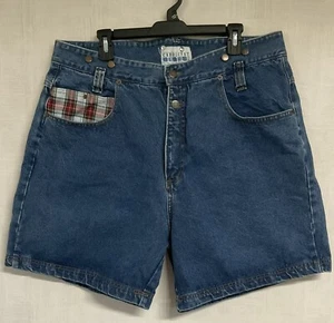 Carolina Blues Womens Size 16 Denim Shorts Plaid Pockets  - Bild 1 von 7